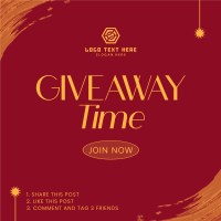 Giveaway Time Announcement Instagram Post Design