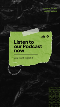 Listen Podcast Facebook Story Design