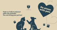 De-stress Pet Cafe  Facebook Ad Design