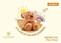 Daycare Center Teddy Bear Postcard Design