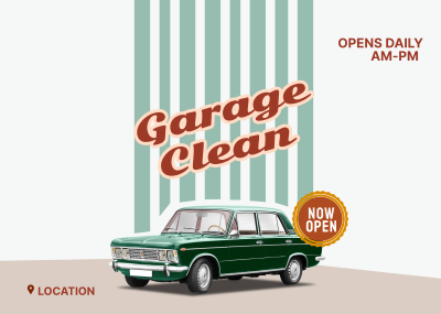 Garage Clean Postcard Image Preview