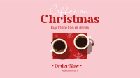 Christmas Coffee Sale Facebook Event Cover Design
