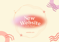 Abstract Website Launch Postcard Design