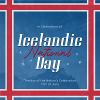 Textured Icelandic National Day Instagram post Image Preview