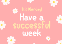 Success Starts on Mondays Postcard Image Preview