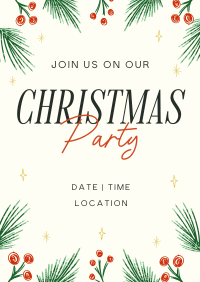 Artsy Christmas Party Poster Image Preview