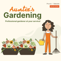 Auntie's Gardening Instagram Post Design