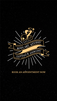 Tattoo Studio Badge Facebook Story Design