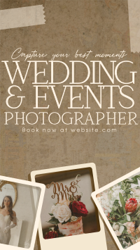 Rustic Wedding Photographer Instagram Reel Design