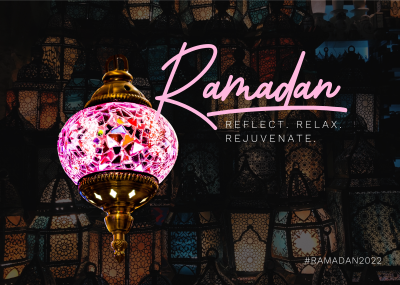 Ramadan Stained Lamp Postcard Image Preview