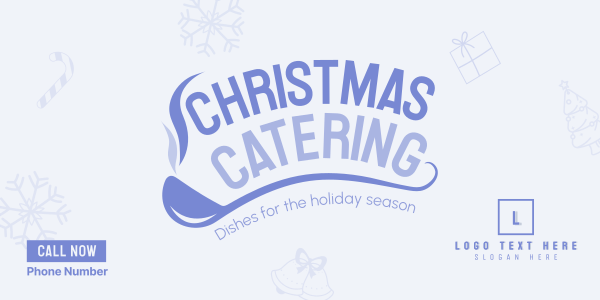 Christmas Catering Twitter Post Design
