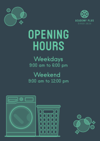 Laundry Shop Hours Poster Image Preview