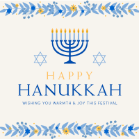 Floral Hanukkah Instagram post Image Preview