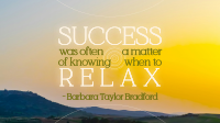 Relax Motivation Quote Facebook Event Cover Design