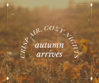 Autumn Arrives Quote Facebook Post Design