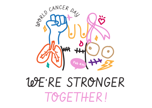 Stronger Than Cancer Postcard Design Image Preview