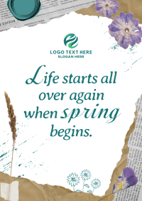 Scrapbook Spring Quote Poster Preview