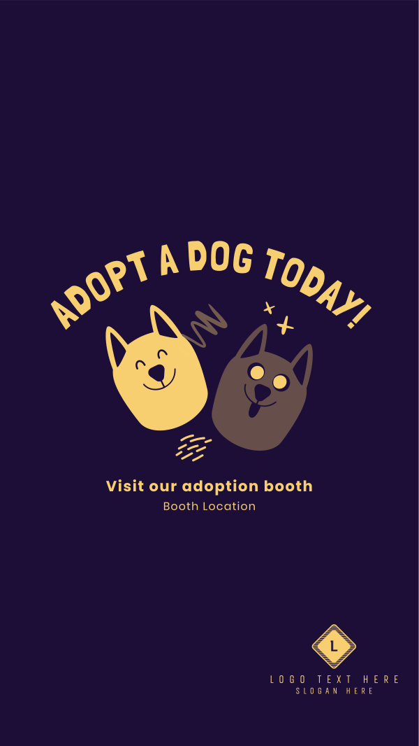 Adopt A Dog Today Instagram Story Design Image Preview