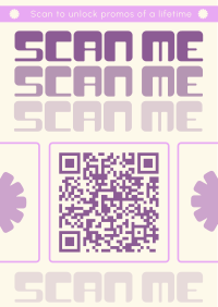 Fun Minimalist QR Promo Flyer Preview