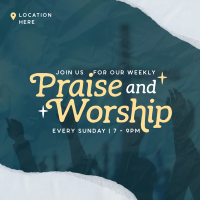 Praise & Worship Linkedin Post Design