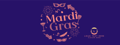 Mardi Gras Festival Facebook cover Image Preview