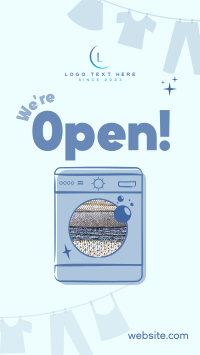 Laundry Open Facebook Story Design