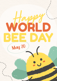 Modern Celebrating World Bee Day Flyer Design