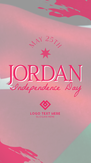 Jordan Independence Flag  Facebook story Image Preview