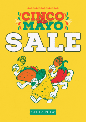 Cinco De Mayo Mascot Sale Poster Image Preview