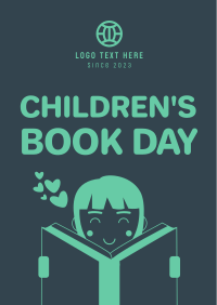 Kid Reading Book Poster Design