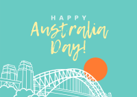 Sydney Harbour Bridge Postcard Design