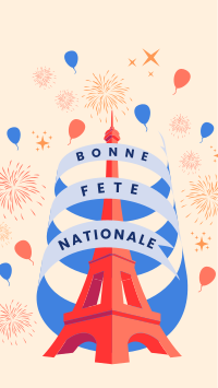 Bastille Day Celebration Facebook Story Design