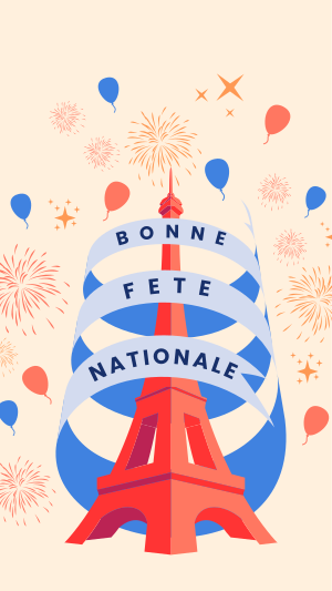 Bastille Day Celebration Facebook story Image Preview