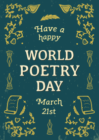 World Poetry Day Poster Image Preview