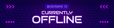 Futuristic Retro Gaming Twitch banner Image Preview
