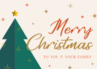 Christmas Tree Greeting Postcard Image Preview