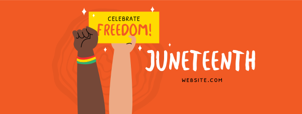 Juneteenth Signage Facebook Cover Design Image Preview