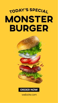 Chef's Special Burger Facebook Story Design