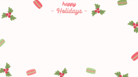 Cute Homemade Christmas Pastries Zoom Background Design