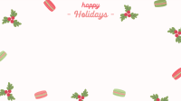 Cute Homemade Christmas Pastries Zoom Background Image Preview