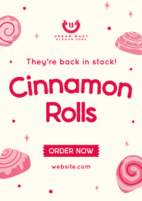 Quirky Cinnamon Rolls Poster Image Preview