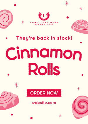 Quirky Cinnamon Rolls Poster Image Preview