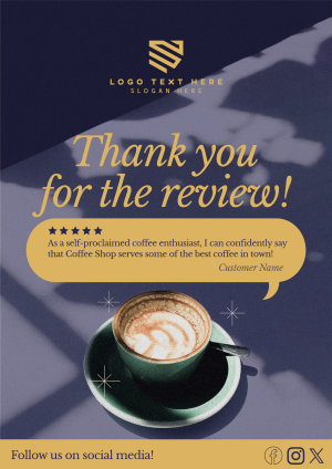 Minimalist Coffee Shop Review Flyer Image Preview