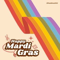 Retro Mardi Gras Instagram post Image Preview