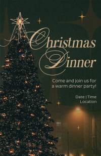 Sophisticated Christmas Dinner Invitation Image Preview