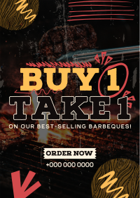 Buy 1 Take 1 Barbeque Flyer Design