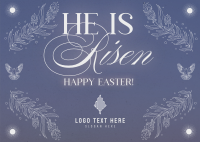 Rustic Easter Sunday Postcard Image Preview