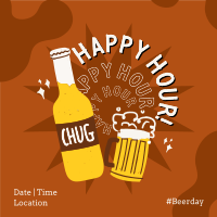 Happy Hour Drinks Instagram Post Design