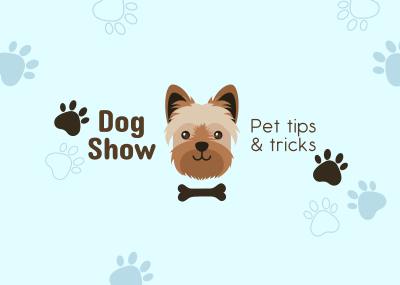 Yorkie Dog Show Postcard Image Preview