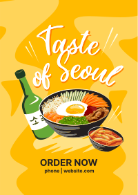 Taste of Seoul Food Poster Design